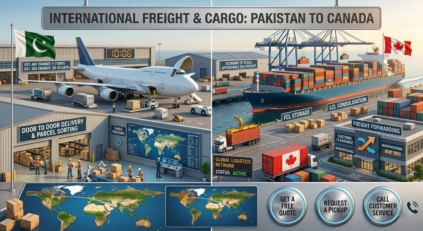 Reliable Pakistan to Canada Freight – Air & Sea Cargo Services