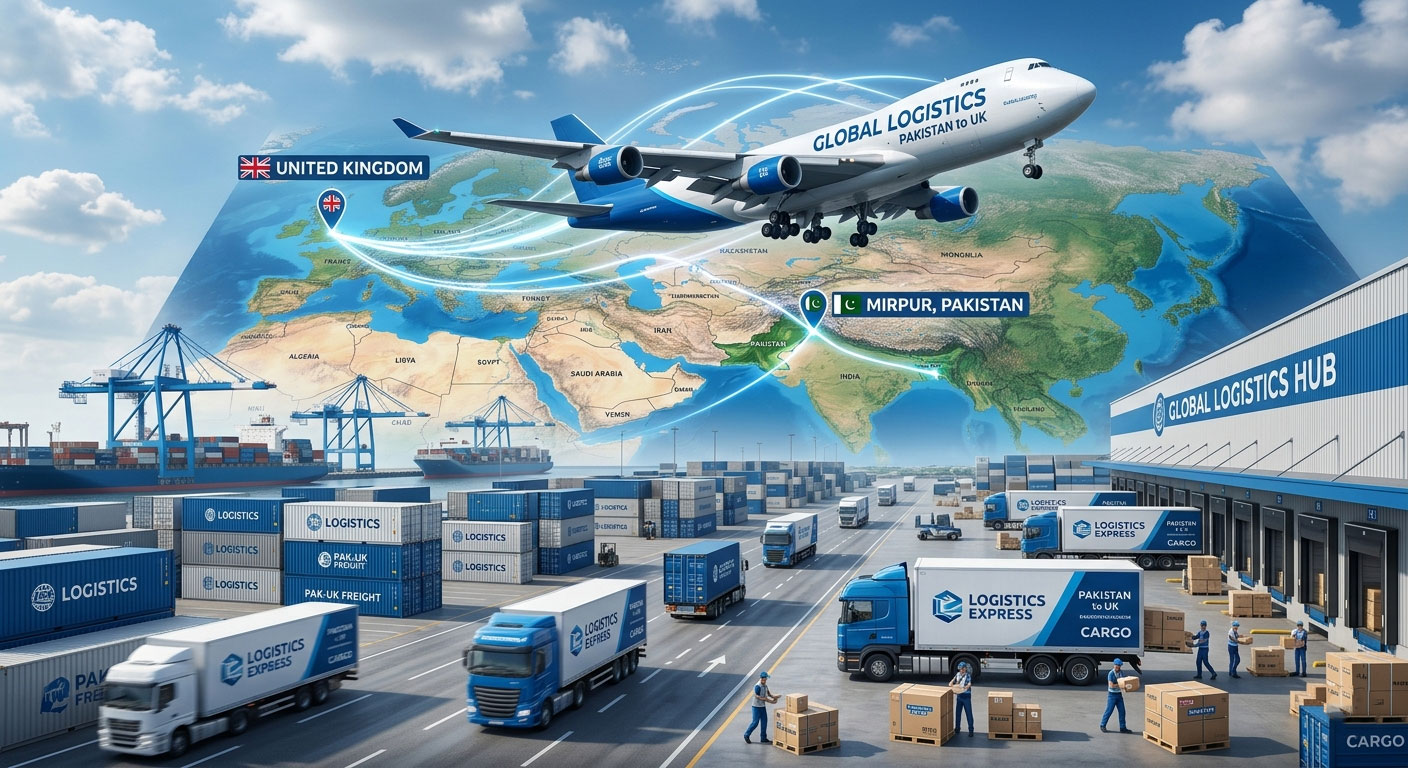 Pakistan to UK cargo service Mirpur – Fast & Affordable Shipping
